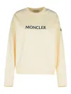 Moncler Women Logo Embroidery Sweatshirt In White
