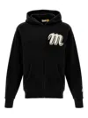 Moncler Zip Up Cardigan With Path Logo In Black