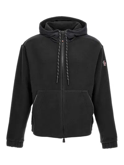 Moncler Fleece Hoodie In Black