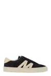 Moncler Monaco2 Suede And Nubuck Leather Trainers In Gray