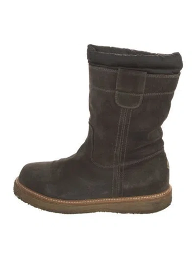 Pre-owned Moncler Suede Boots In Multi