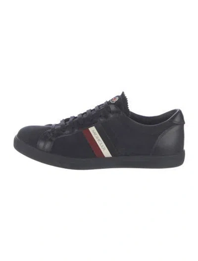 Pre-owned Moncler Suede Colorblock Pattern Athletic Sneakers In Blue
