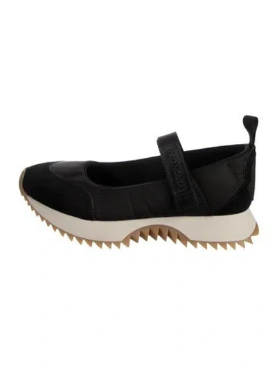 Pre-owned Moncler Suede Sneakers In Black
