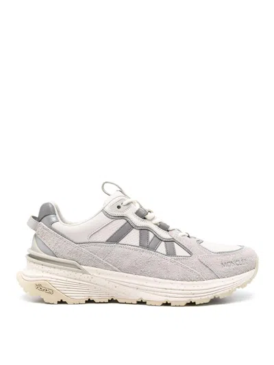 Moncler Suede Sneakers In Grey