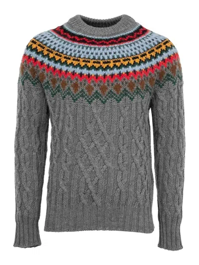 MONCLER GRENOBLE CABLE-KNIT SWEATER