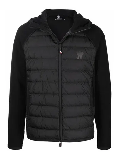 Moncler Padded Zip-up Sweatshirt In Black