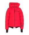 Moncler Suisses Logo-print Puffer Jacket In Red