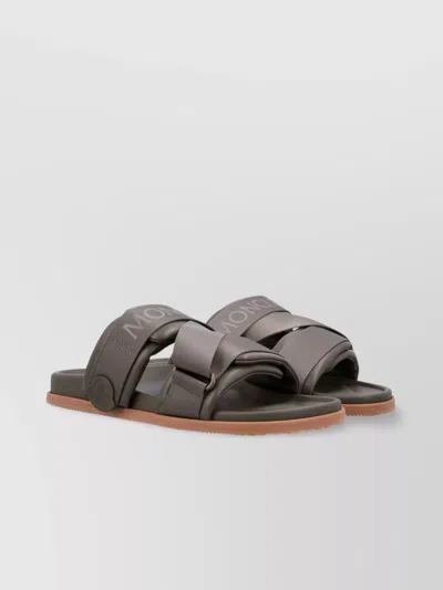 Moncler Summer Sandals Open Toe Rubber Sole In Green
