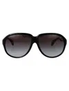 Moncler Shiny Black Injectate Sunglasses In Black
