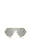 Moncler Womens White Me8004 Cloche Pilot-frame Injected Sunglasses In White