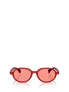 Moncler Womens Me8006 Caprice Oval-frame Injected Sunglasses Red In Red