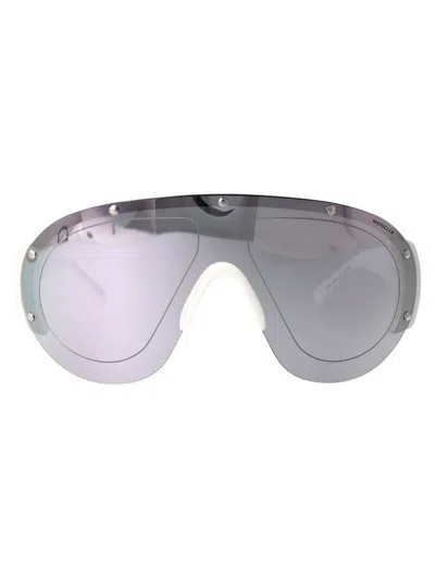 Moncler Sunglasses In 21c White Smoke Mirror