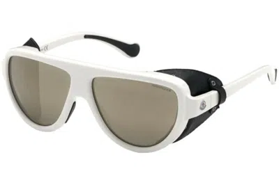 Moncler Sunglasses Mod. Glacier ***special Price*** Gwwt1 In White