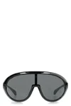 Moncler Oversized Oval Sunglasses Dark Lenses In Black