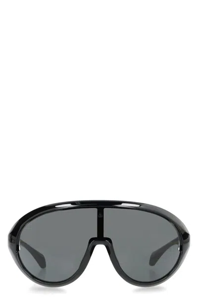 Moncler Oversized Oval Sunglasses Dark Lenses In Black