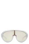 Moncler Oval Sunglasses Curved Frame In White
