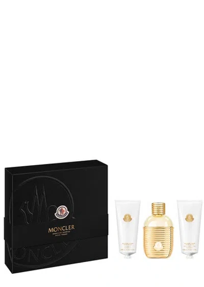 Moncler Sunrise Pour Femme Eau De Parfum Gift Set 100ml In White