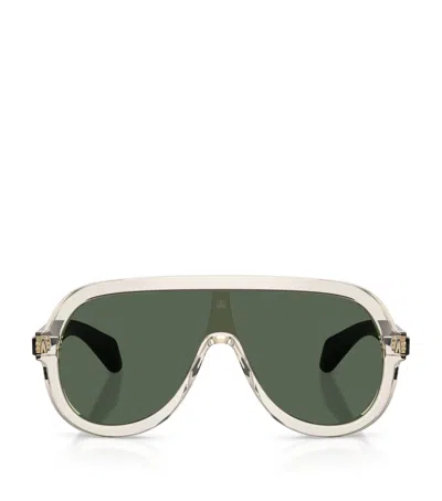 Moncler Sunsette Pilot Sunglasses In White