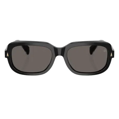 Moncler Suntrap Dark Grey Square Unisex Sunglasses Me6008 300187 55 In Black