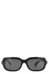 Moncler Suntrap Rectangular Frame Sunglasses