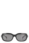 Moncler Suntrap Rectangular Frame Sunglasses In Black