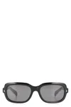 Moncler Suntrap Rectangular Frame Sunglasses In Black