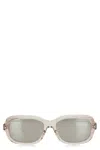 Moncler Rectangular Frame Tinted Lenses Sunglasses In Neutral