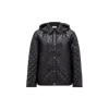 Moncler Floral-quilted Hooded Shirt Jacket In Noir