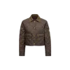 Moncler Chitre Cropped Cotton-canvas Trimmed Padded Quilted Shell Jacket In Green