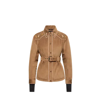 Moncler Surchemise De Ski Olonne Isolante, Femme, Beige, Taille: 0 In Brown