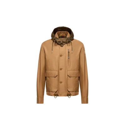 Moncler Montmirail Twill Shirt Jacket In Brown