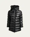 Moncler Suyen Down Quilted Nylon Hooded Parka In Black