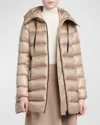 Moncler Suyen Down Quilted Nylon Hooded Parka In Woodsmoke