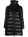 Moncler Logo-patch Padded Coat In Black