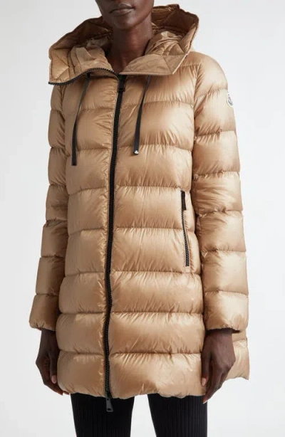 Moncler Suyen Quilted Down Parka In Gray