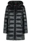 Moncler Suyenne' Black Polyamide Coat In Black