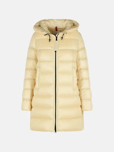 Moncler Suyenne' Ivory Polyamide Coat In White