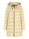 Moncler Suyenne Ivory Polyamide Coat In White