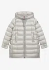 Moncler Down Puffer Jacket In Pearl