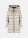 Moncler 'suyenne' Light Beige Polyamide Down Jacket In Neutral
