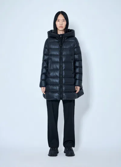 Moncler Suyenne Long Parka Jacket In Navy