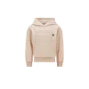 Moncler Sweat À Capuche En Coton À Logo Ton Sur Ton Brodé In Pink