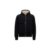 Moncler Sweat À Capuche Zippé Matelassé En Laine In Blue