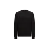 Moncler Sweat En Coton À Double Col In Black