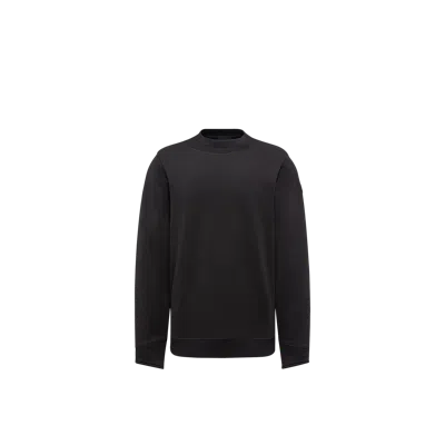 Moncler Logo Patch Cotton Sweatshirt In Brown