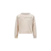 Moncler Sweat En Coton À Logo Lettres Cursives Brodé In Pink