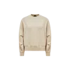 Moncler Sweat En Coton À Manches Plissées In Beige