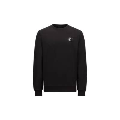 Moncler Faded Logo Motif Cotton Sweatshirt Black