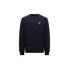 Moncler Faded Logo Cotton Sweatshirt In Blue