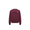 Moncler Maroon Crewneck Logo Sweatshirt In Brown